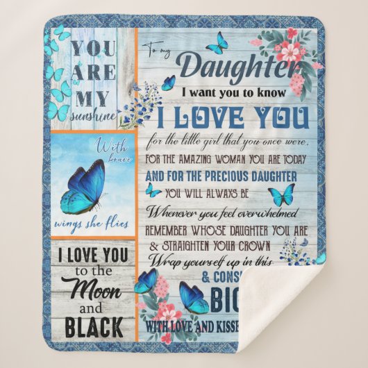 私はあなたを愛し、あなたは私の太陽を知ってほしい シェルパブランケット (正面)