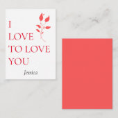 私はあなたを愛し、パーソナライズすカスタマイズるのが大好き ノートカード (正面/裏面)