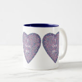 私はあなたを愛し、ポインティリズムハートカスタムマグ ツートーンマグカップ (正面右)