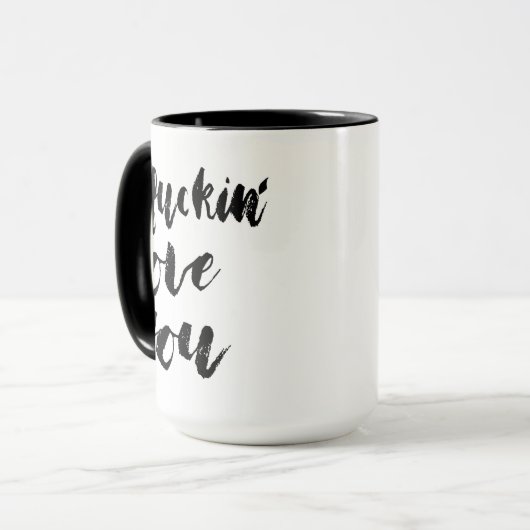 私はあなたを愛し、可愛い愛の愛のコーヒーマグデザイン マグカップ (正面左)