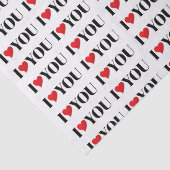 私はあなたを愛し、白黒赤いハートギフト 薄葉紙 (詳細)