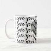 私はあなたを愛し、私はあなたを愛しているハート コーヒーマグカップ (左)