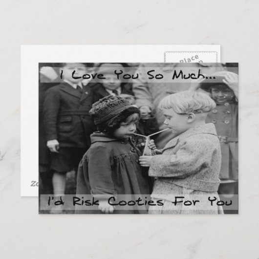 私はあなたを愛し、私はリスクCootiesのポストカード ポストカード (正面/裏面)