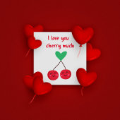 私はあなたを愛するさくらんぼおもしろい多くのバレンタインデー カード