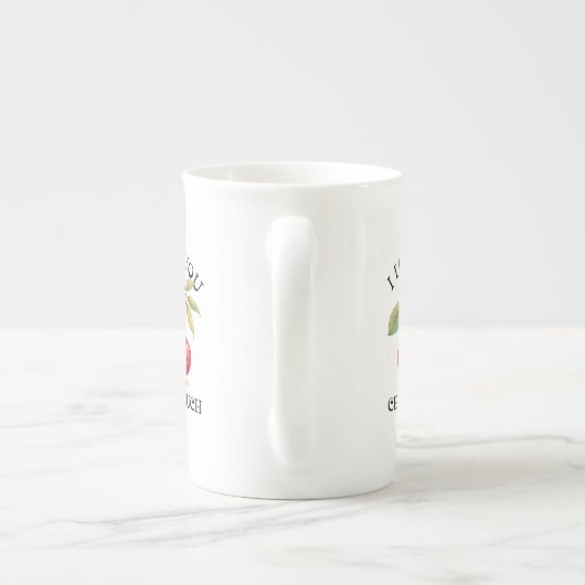 私はあなたを愛するさくらんぼの多くのバレンタインデー ボーンチャイナマグカップ (裏面)