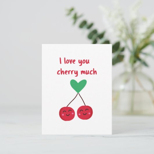 私はあなたを愛するさくらんぼマントルバレンタイン エンクロージャーカード (スタンド正面)