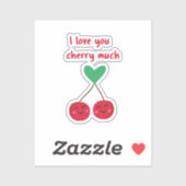 私はあなたを愛するさくらんぼマントルバレンタイン シール (シート)