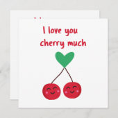 私はあなたを愛するさくらんぼマントルバレンタイン 招待状 (正面/裏面)