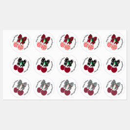 私はあなたを愛するさくらんぼ多くのバレンタインデーのスイーツギフト ラベル