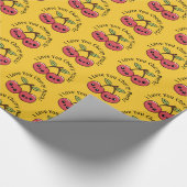 私はあなたを愛するさくらんぼ非常に可愛いおもしろい ラッピングペーパー (角)