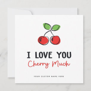 私はあなたを愛するさくらんぼ – かわいいバレンタインデーのカード シーズンカード