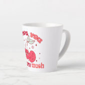 私はあなたを愛するさくらんぼ カフェラテマグ (右アングル)