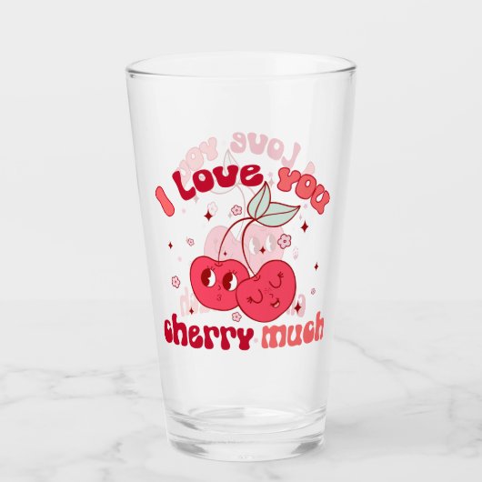 私はあなたを愛するさくらんぼ | カワイプニーさくらんぼ タンブラーグラス (正面)