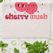 私はあなたを愛するさくらんぼ キッチンタオル (折り畳み)