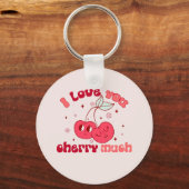 私はあなたを愛するさくらんぼ キーホルダー (正面)