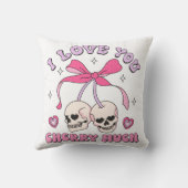 私はあなたを愛するさくらんぼ クッション (裏面)