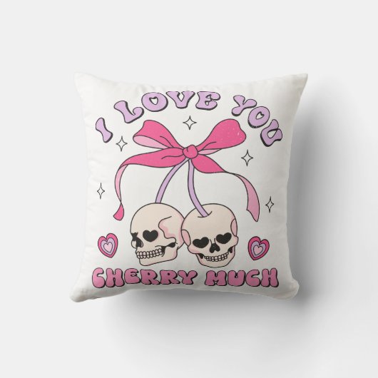 私はあなたを愛するさくらんぼ クッション (裏面)
