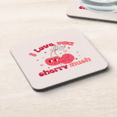 私はあなたを愛するさくらんぼ コースター (左側)