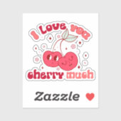 私はあなたを愛するさくらんぼ シール (シート)