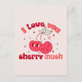 私はあなたを愛するさくらんぼ ポストカード (正面)
