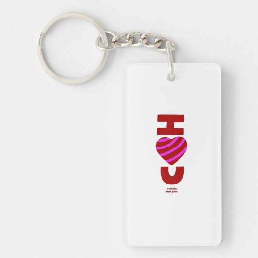 私はあなたを愛するアクリル長方形キーチェーン キーホルダー (正面)