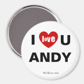 私はあなたを愛するアンディ冷蔵庫用マグネット マグネット (正面/裏面)