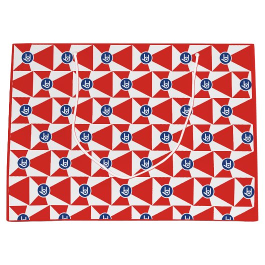 私はあなたを愛するウィチタ国旗の抱き枕 ラージペーパーバッグ (正面)