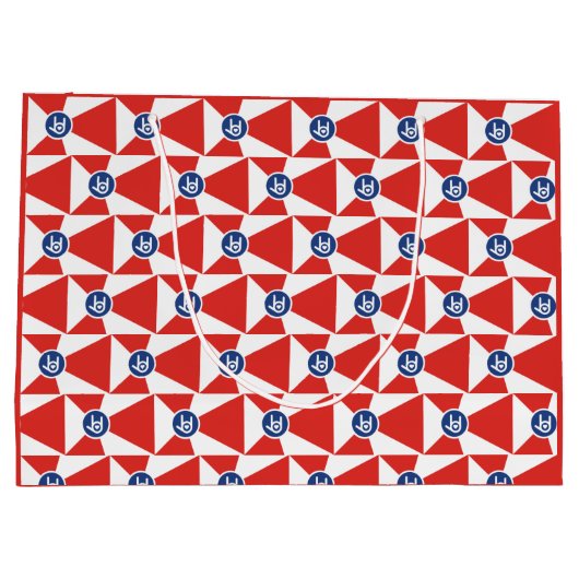 私はあなたを愛するウィチタ国旗の抱き枕 ラージペーパーバッグ (裏面)