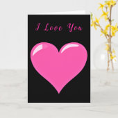 私はあなたを愛するカードピンクハート – 愛 – あなたのテキスト カード (黄色い花)
