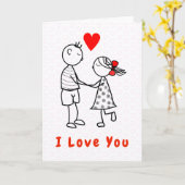 私はあなたを愛するカードロマンチックなカップル – あなたのテキスト名 カード (黄色い花)