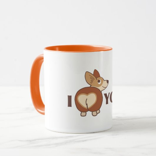 私はあなたを愛するコーギドッグマグ マグカップ (正面左)
