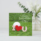 私はあなたを愛するゴルフボールハッピーバレンタインデー シーズンカード (スタンド正面)