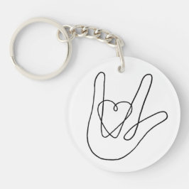 私はあなたを愛するサイン キーホルダー