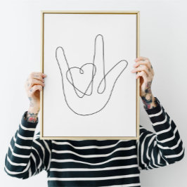 私はあなたを愛するサイン ポスター