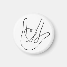 私はあなたを愛するサイン マグネット