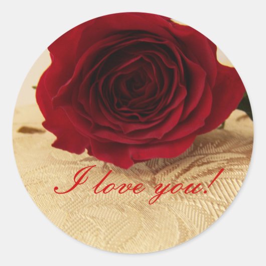 私はあなたを愛するステッカー ラウンドシール (正面)