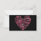 私はあなたを愛するタイポグラフィハートバレンタインデギフト ノートカード (裏面)