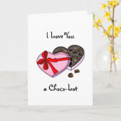 私はあなたを愛するチョコロバレンタインのパン カード (黄色い花)