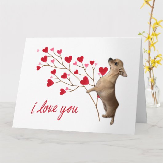 私はあなたを愛するチワフアカード カード (黄色い花)