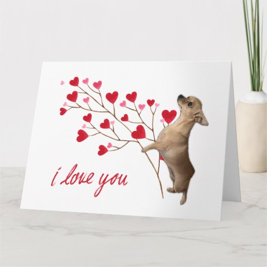 私はあなたを愛するチワフアカード カード (正面)