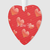 私はあなたを愛するテンプレート オーナメント (正面)
