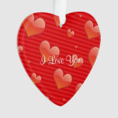 私はあなたを愛するテンプレート オーナメント (正面)