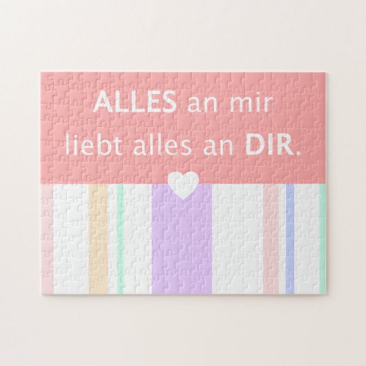 私はあなたを愛するドイツ語句ことわざ引用文愛について ジグソーパズル (横)