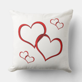 私はあなたを愛するハートと矢印と赤いハート クッション