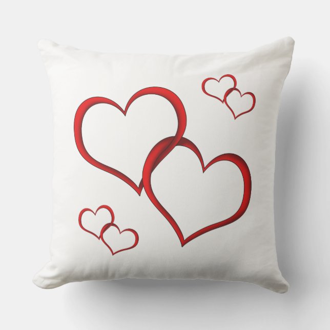 私はあなたを愛するハートと矢印と赤いハート クッション (正面)