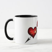 私はあなたを愛するハートと矢印 マグカップ (左)