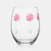 私はあなたを愛するハートバルーン茎のないワイングラス ステムなしワイングラス (左)