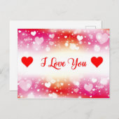 私はあなたを愛するハートパターン ポストカード (正面/裏面)