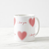私はあなたを愛するハート コーヒーマグカップ (正面右)