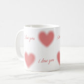 私はあなたを愛するハート コーヒーマグカップ (正面左)